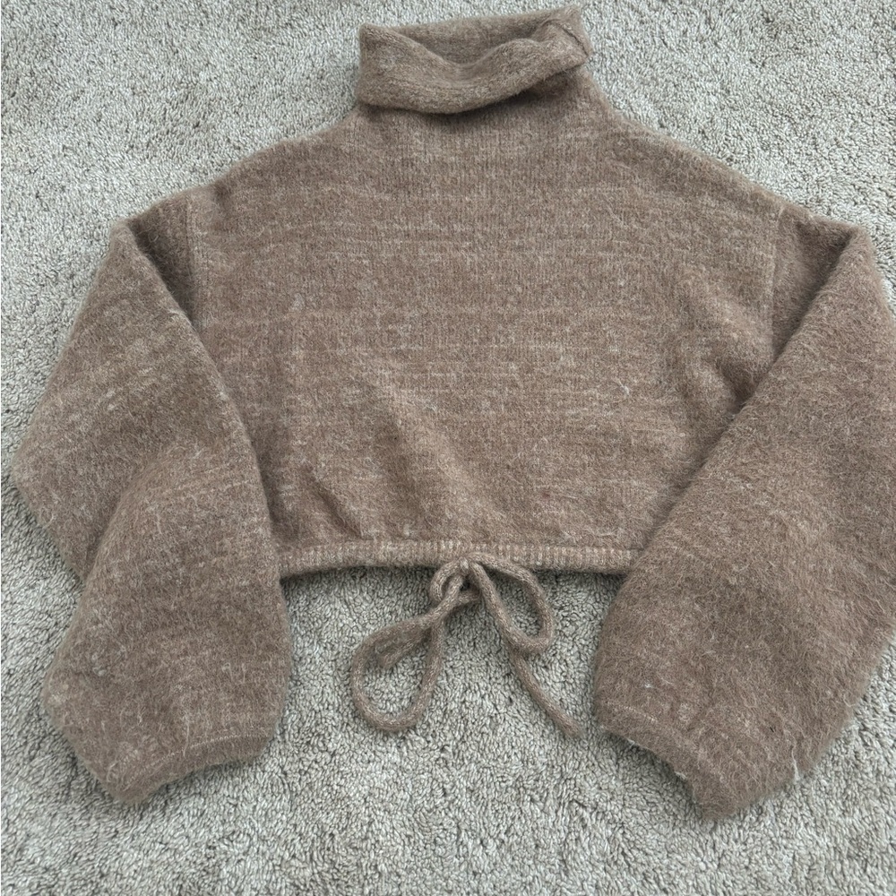Cropped turtleneck sweater!